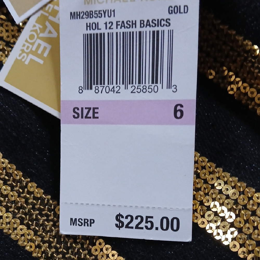 Michael Kors Gold and Black Skinny Jeans - Picture 2 of 8